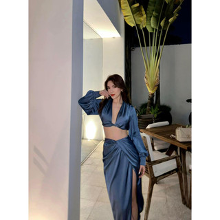 Áo lụa croptop Layla - Aurore Cloth
