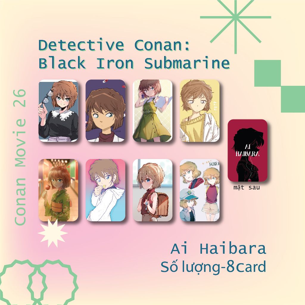 Summer30-  Set 8 card bo góc Conan Movie 26 fanmade