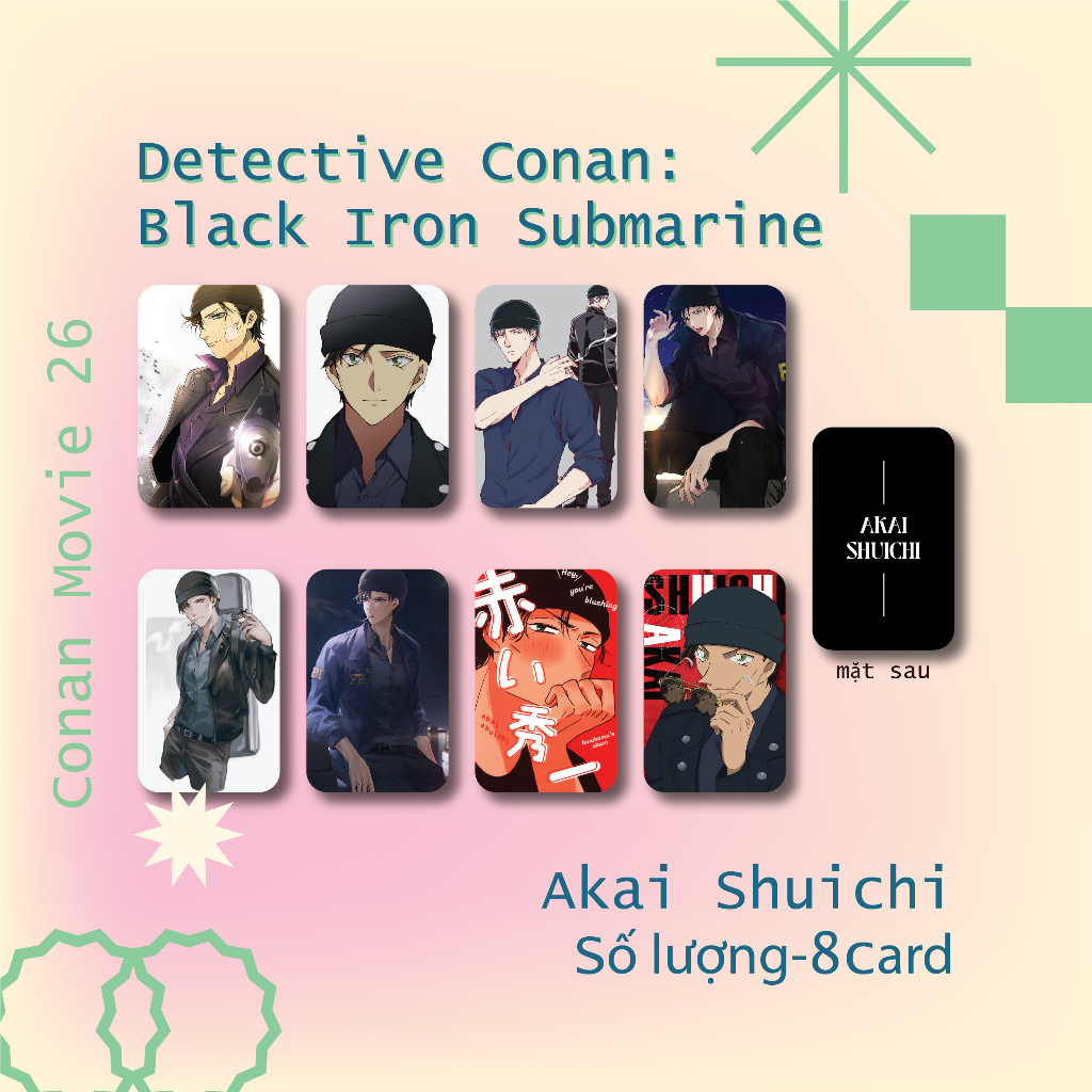Summer30-  Set 8 card bo góc Conan Movie 26 fanmade