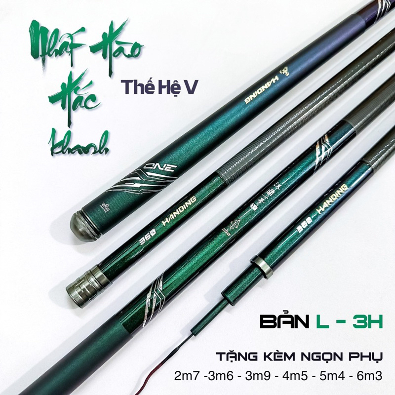 Cần Nhất Hào Hắc Khanh TH 5 tặng ngọn và túi vải và phao trục lưỡi