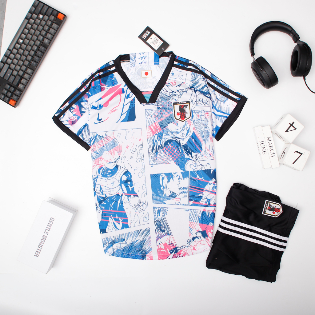 Set Bộ Thể Thao Nam Áo Bóng Đá CLB tuyển nhật bản màu trăng xanh thun thái cao cấp