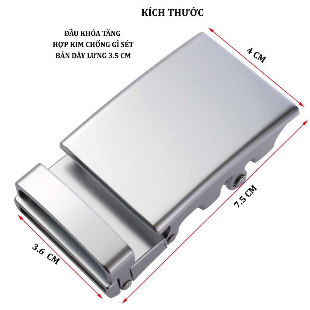 Thắt lưng nam bản 3.5 cm , dây lưng da bò thật 02 lớp loại MENWIS S03 khóa tự động , dây nịt nam bảo hành 12 tháng