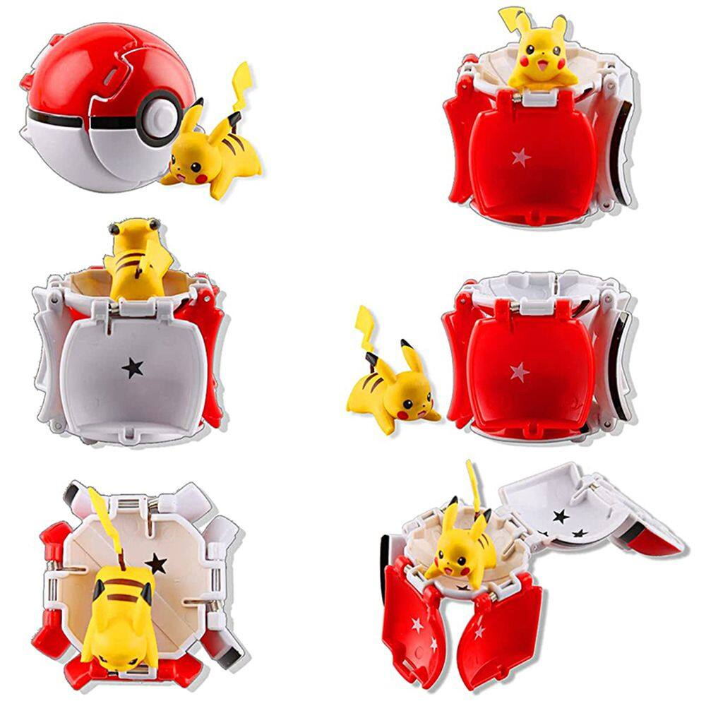 Mô Hình Quả Cầu Pokemon, Tự Động Ném Thú Pikachu Dành Cho Bé.
