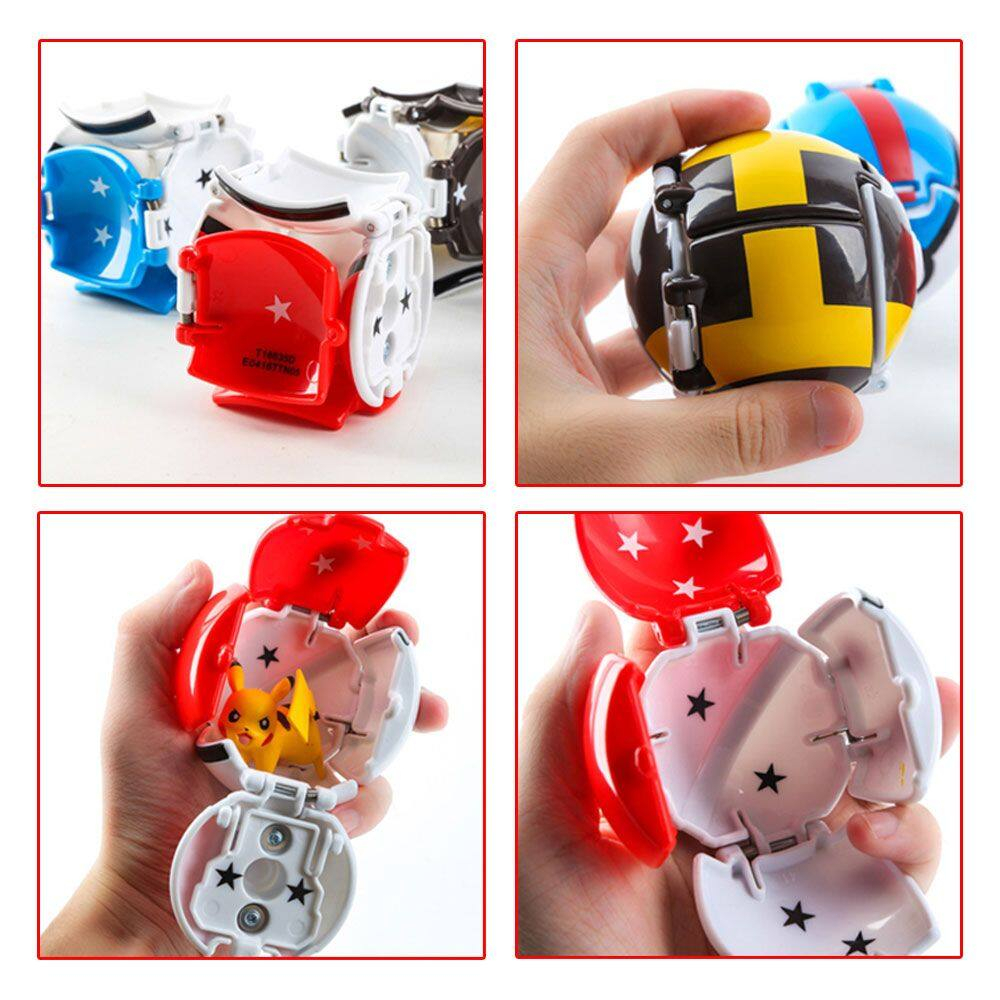 Mô Hình Quả Cầu Pokemon, Tự Động Ném Thú Pikachu Dành Cho Bé.