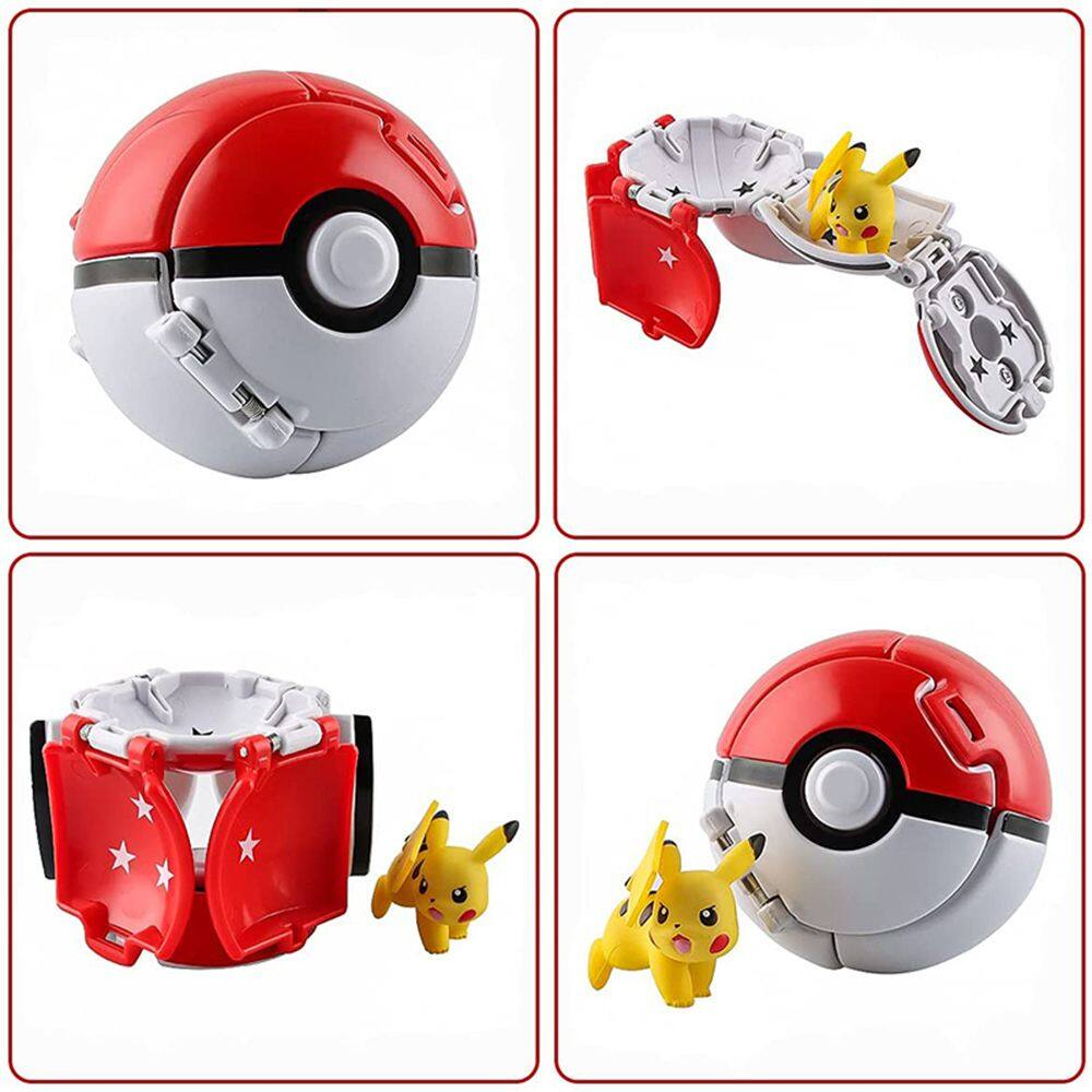 Mô Hình Quả Cầu Pokemon, Tự Động Ném Thú Pikachu Dành Cho Bé.