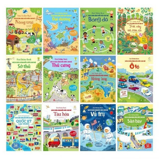 Sách – Dán Hình Đầu Đời Cho Bé - First sticker book : Đại dương - Nông trại - Ô tô - Bóng đá  - Máy bay - Sở thú