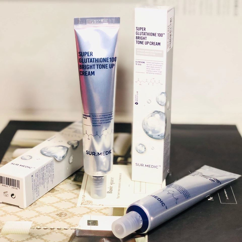 Kem Nâng Tông Trắng Da Sur Medic Super Glutathione 100 Bright Tone Up Cream -𝐪𝐮𝐲𝐧𝐡𝐭𝐡𝐢-