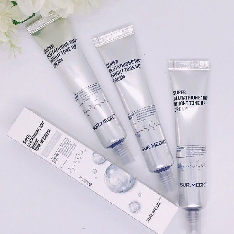 Kem Nâng Tông Trắng Da Sur Medic Super Glutathione 100 Bright Tone Up Cream -𝐪𝐮𝐲𝐧𝐡𝐭𝐡𝐢-
