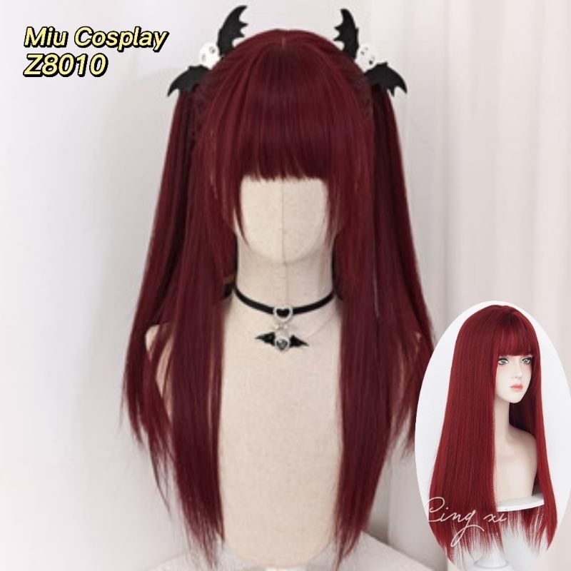 [Sẵn] Wig/Tóc giả nguyên đầu nữ màu đỏ Queen cá tính teen/lolita/cosplay Z8010 [Miu Cosplay Shop 01]