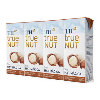 Vỉ 4 Hộp Sữa Hạt TH True NUT 180 ml - Óc Chó/ Mắc Ca