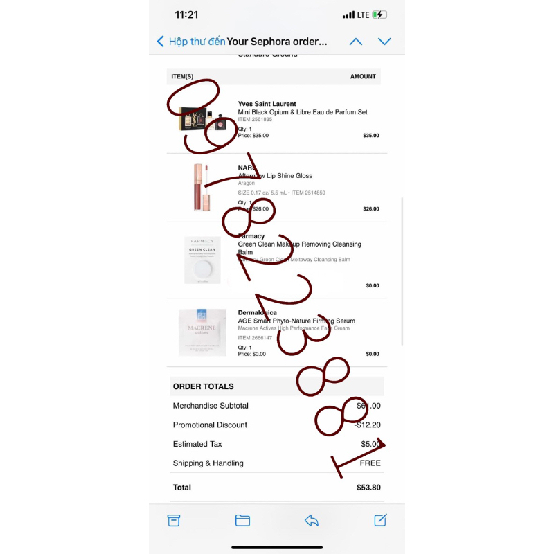 Nước hoa 𝗬𝘀𝗹 𝗕𝗹𝗮𝗰𝗸 𝗢𝗽𝘁𝗶𝗺𝘂𝗺 mini 7.5ml-tách set unbox