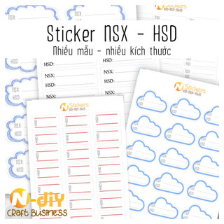 Nhãn tem sticker NSX HSD hạn sử dụng