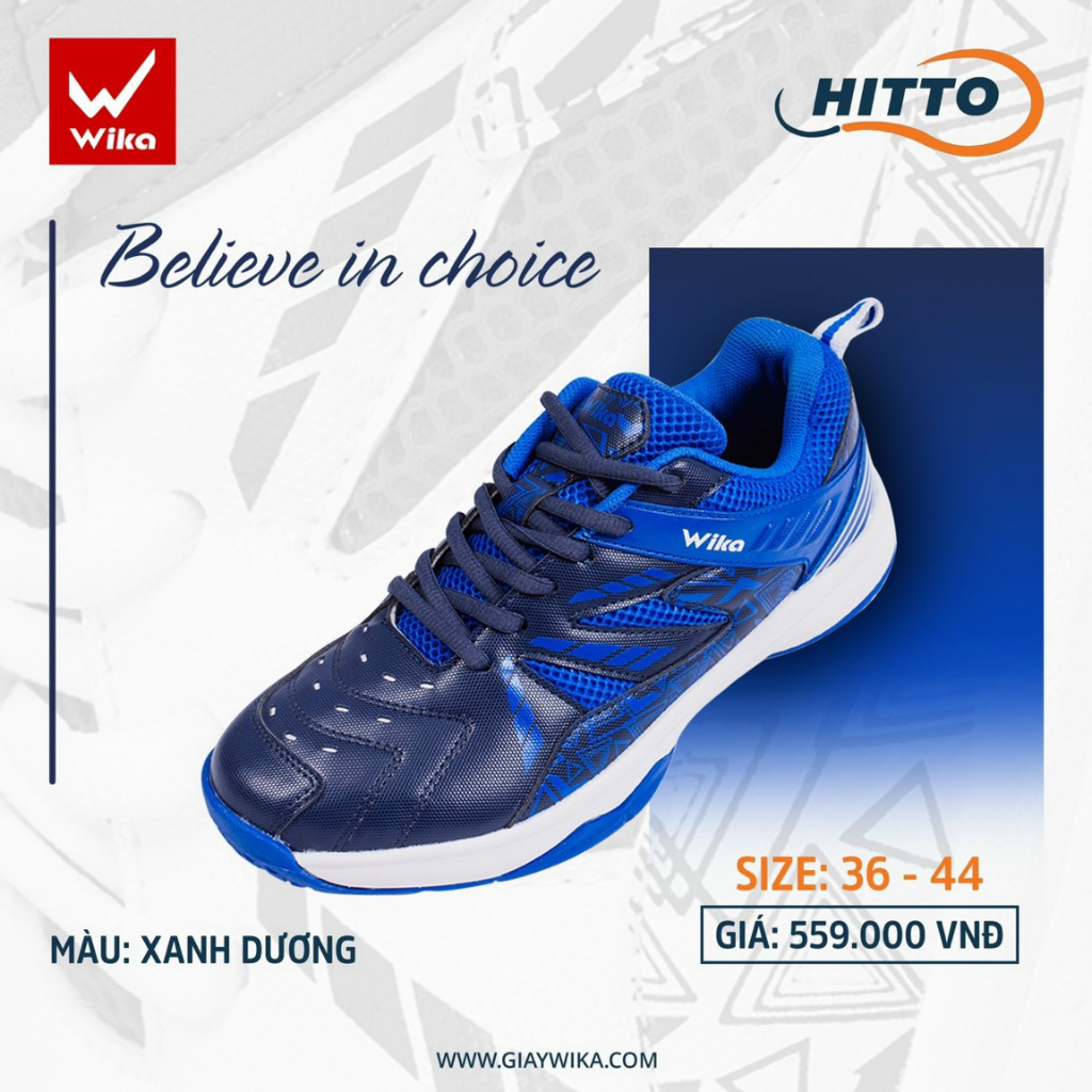 Giày cầu lông nam nữ WIKA HITTO chính hãng, giày thể thao chạy bộ bóng chuyền bóng bàn cao cấp