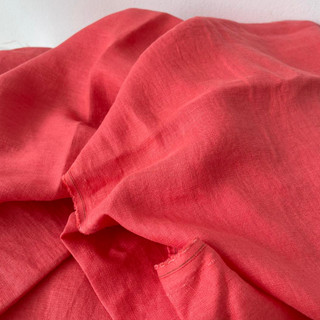 Vải Linen tưng màu hồng cam