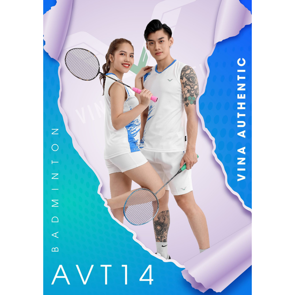 AVT14- Áo thun nam sát nách, Áo Cầu Lông Nam