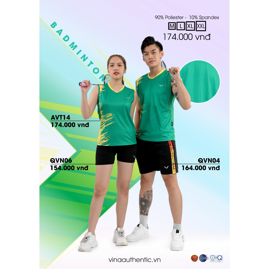 AVT14- Áo thun nam sát nách, Áo Cầu Lông Nam