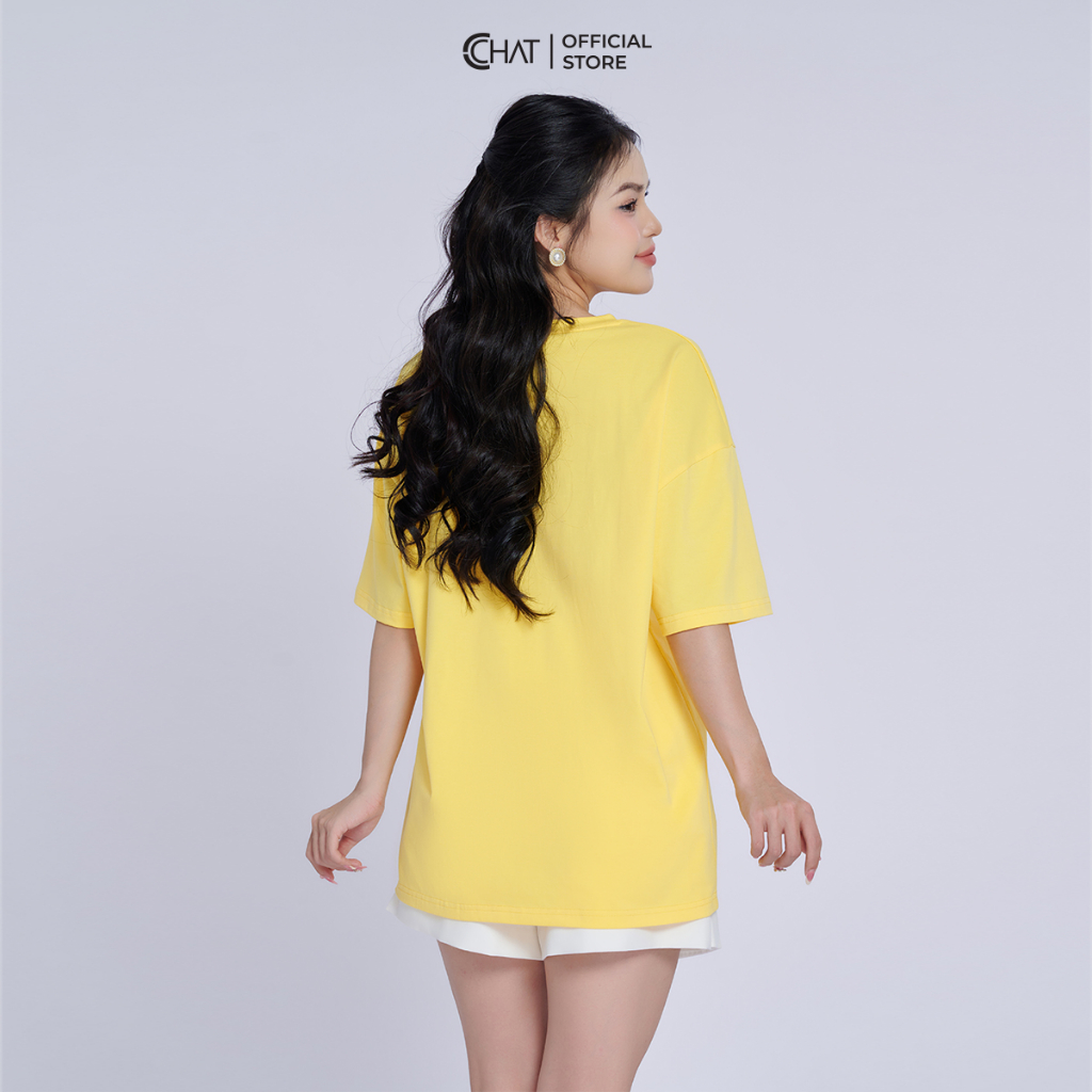 Áo Thun 𝐂𝐂𝐇𝐀𝐓 T-shirt In Hình Họa Tiết Chất Vải Cao Cấp Mềm Mịn Thoáng Mát 93TNY6006SH