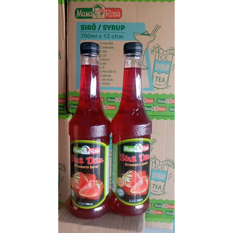 Siro Dâu Mama Rosa chai 700ml