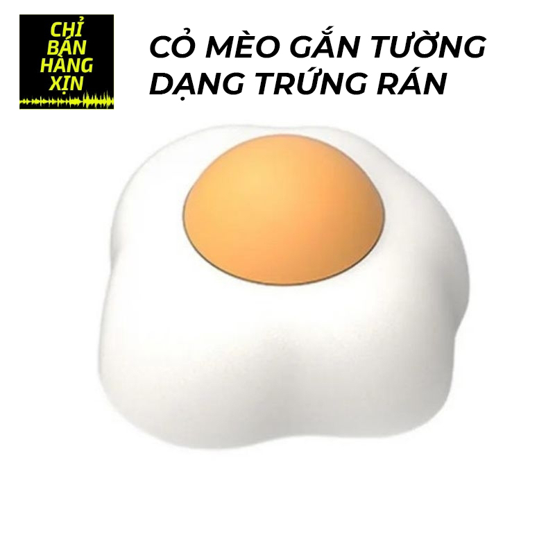Cỏ Bạc Hà, Đồ Chơi Cỏ Mèo, Catnip Hình Trứng Rán, Gắn Tường Giúp Thư Giãn Giảm Stress Cho Mèo Hỗ Trợ Đào Thải Búi Lông
