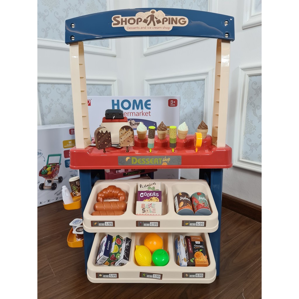 Đồ Chơi Quầy Bán Kem Cho Bé, Đồ Chơi Bán Kem Cỡ Lớn 55 Chi Tiết Cao Cấp rất hấp dẫn cho các bé chơi vui