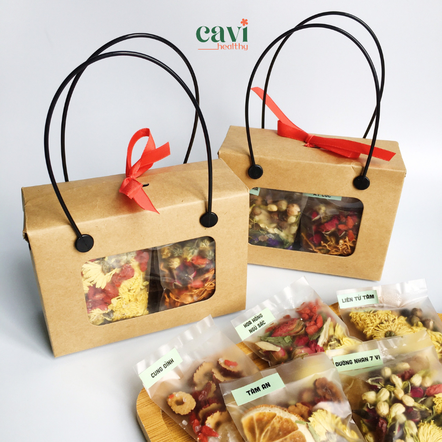 Túi Quà Dịp 8/3 Trà Mix Hoa Khô Đủ Vị Giúp Thanh Nhiệt, Đẹp Da, Giảm Stress