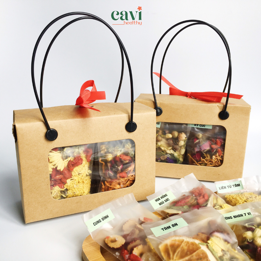 Túi Quà Dịp 8/3 Trà Mix Hoa Khô Đủ Vị Giúp Thanh Nhiệt, Đẹp Da, Giảm Stress