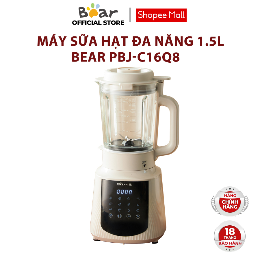 Máy làm sữa hạt đa năng 1.5L Bear PBJ-C16Q8 - Hàng Chính Hãng