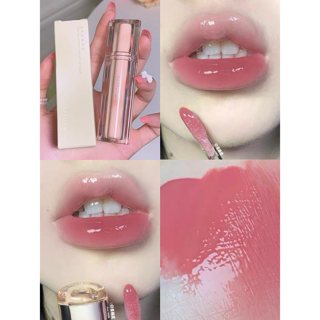 Son bóng Cappuvini mềm mượt cho đôi môi căng mộng đàn hồi, Son môi lì bóng Cappuvini màu son mềm mịn tươi sáng rực rỡ