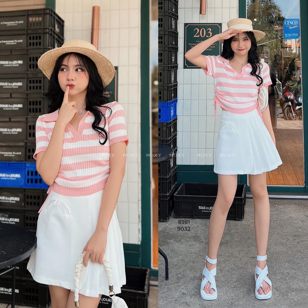 SP008981-Áo len rút dây eo