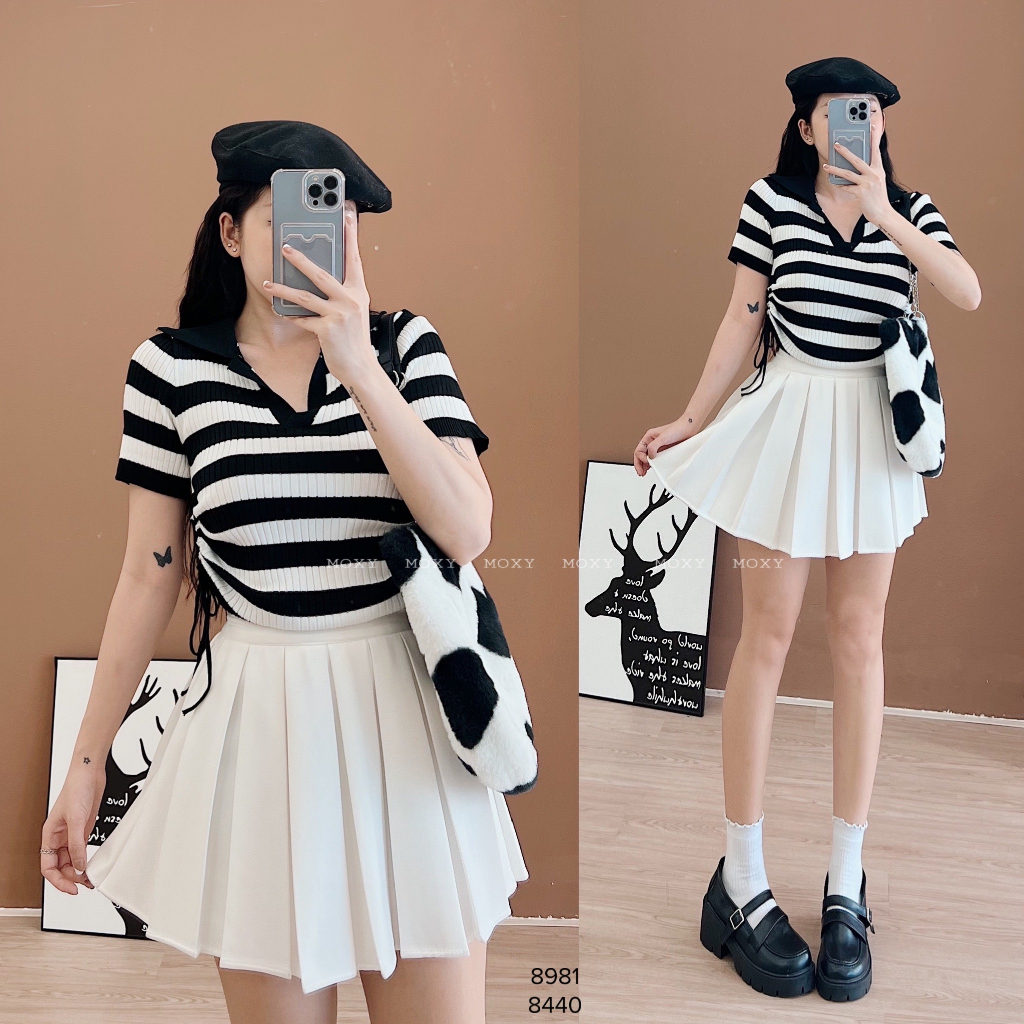 SP008981-Áo len rút dây eo