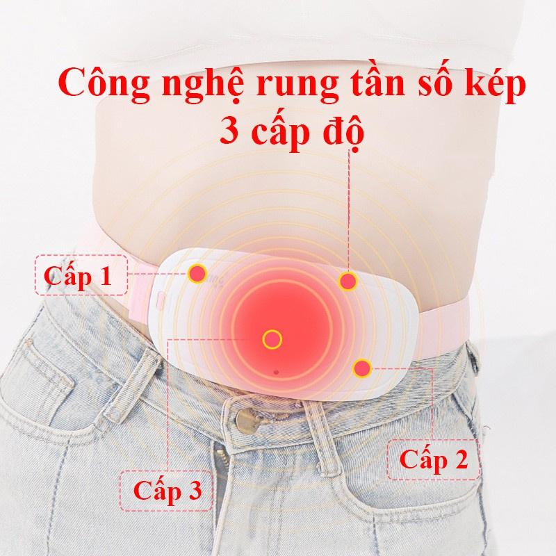 Máy Massage Làm Ấm Bụng Giảm Đau Bụng Đau Lưng Cho Chị Em Đến Kì,Chườm Nóng Giảm Đau Bụng Kinh