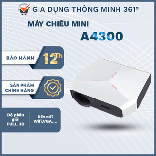 Máy chiếu mini a4300, máy chiếu phim tại nhà kết nối wifi bluetooth, chiếu phim tại nhà tiên lợi, gia dụng thông minh