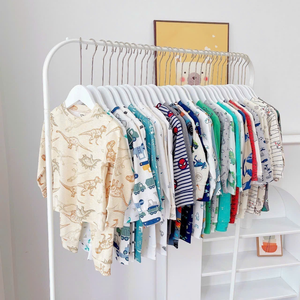 Bộ cotton dài tay xuất dư hãng siêu sịn cho bé trai