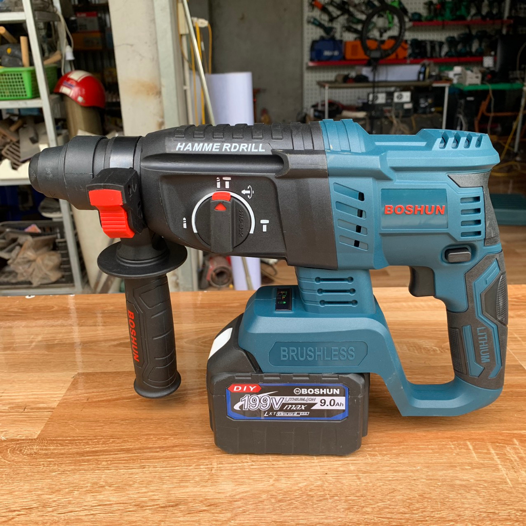 Máy khoan bê tông pin BOSHUN 2 pin 15 cell