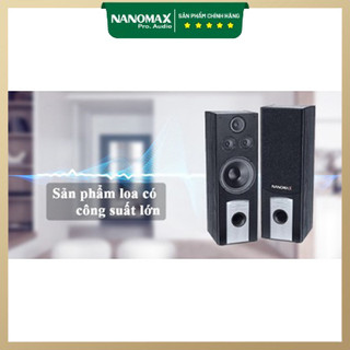 Đôi loa đứng nanomax s-225 công suất 380w bass 25cm nghe nhạc hát karaoke hàng chính hãng