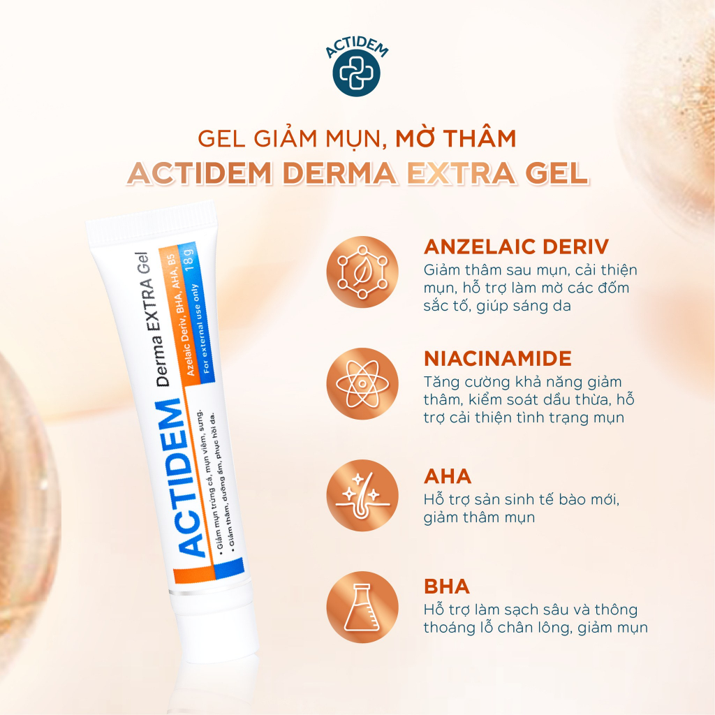 Gel Giảm Mụn Actidem Derma Gel Dưỡng Ẩm Da