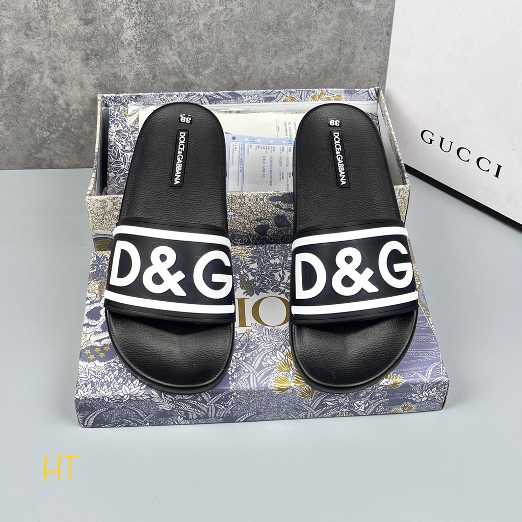 Dép quai ngang nam D&G đế PU siêu bền, đẹp 2k23