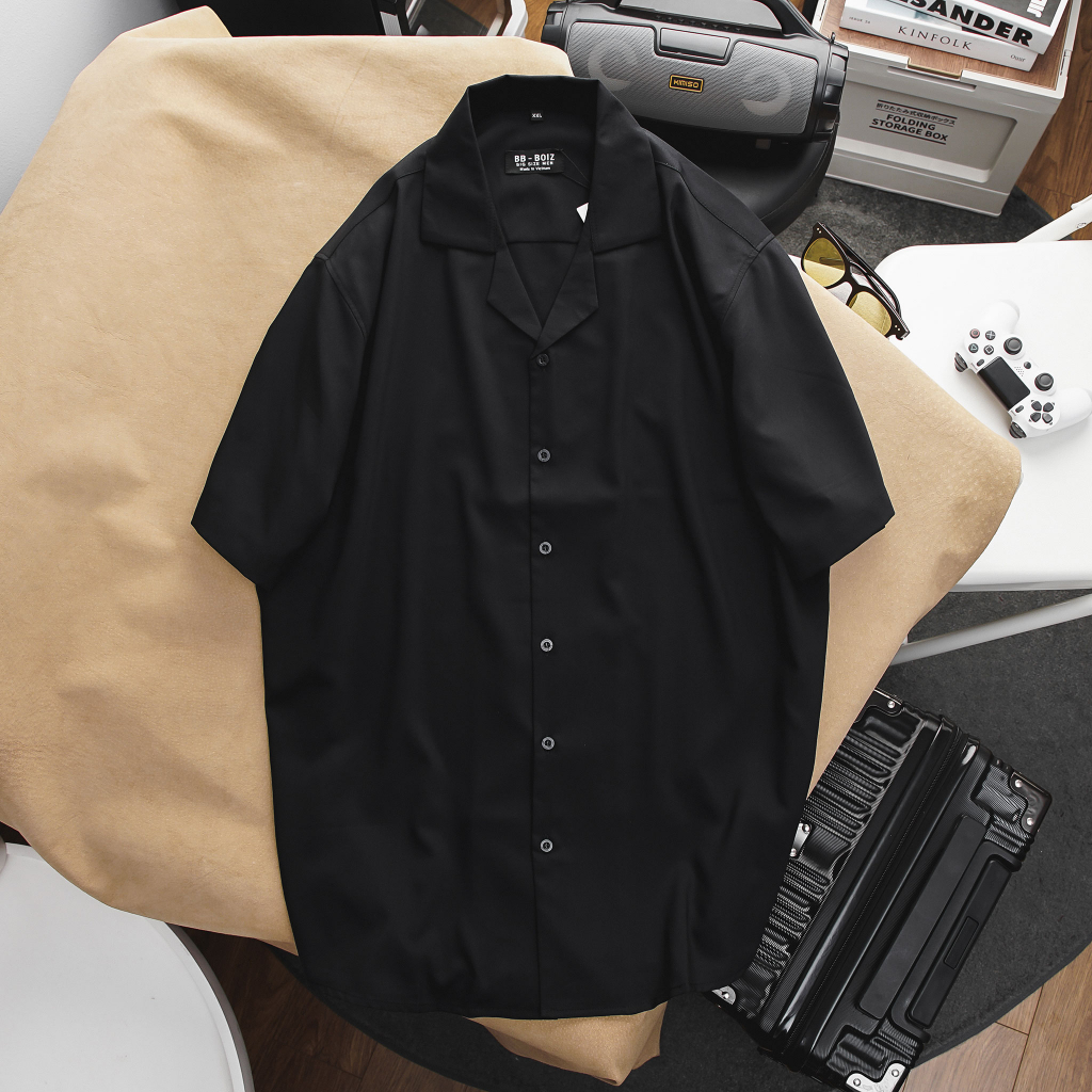 BIGSIZE - Áo sơ mi BB - Boiz nam tay ngắn cổ đăng tông bigsize 75 - 130kg