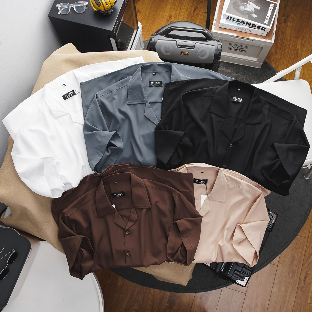 BIGSIZE - Áo sơ mi BB - Boiz nam tay ngắn cổ đăng tông bigsize 75 - 130kg