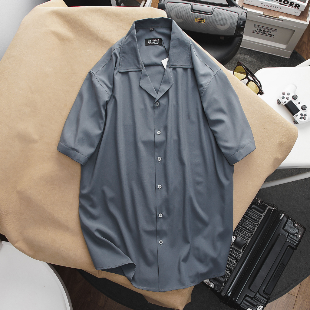 BIGSIZE - Áo sơ mi BB - Boiz nam tay ngắn cổ đăng tông bigsize 75 - 130kg
