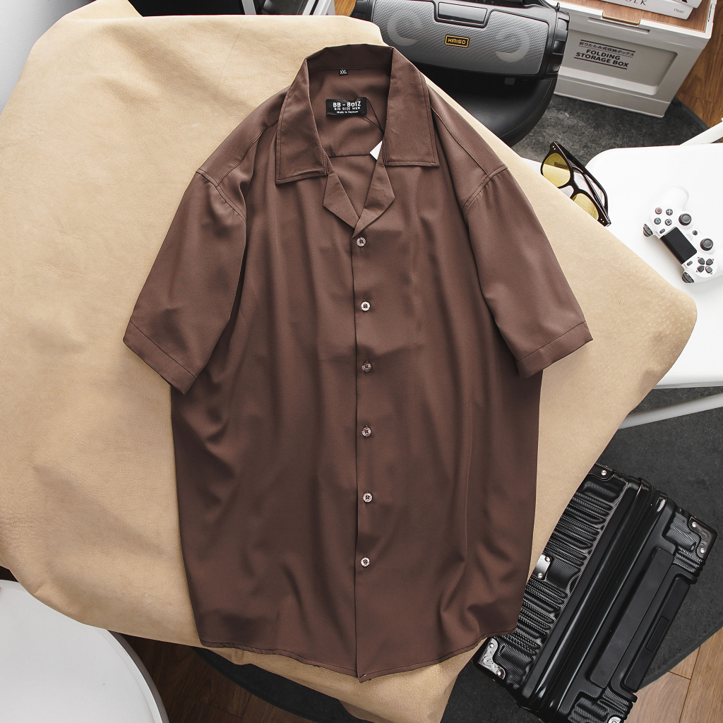 BIGSIZE - Áo sơ mi BB - Boiz nam tay ngắn cổ đăng tông bigsize 75 - 130kg