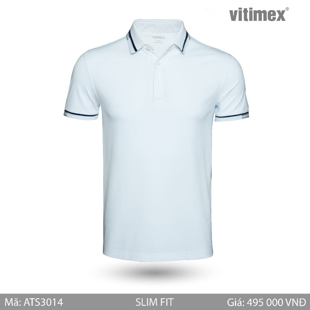 Áo thun nam Polo VITIMEX sợi Tre mềm mượt thoáng khí ATS3014