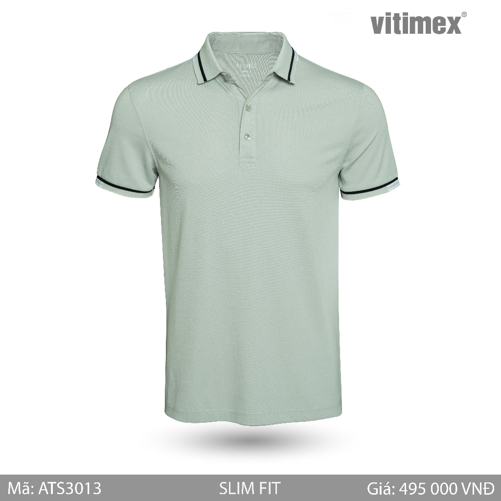 Áo thun nam Polo VITIMEX sợi Tre mềm mượt thoáng khí ATS3013