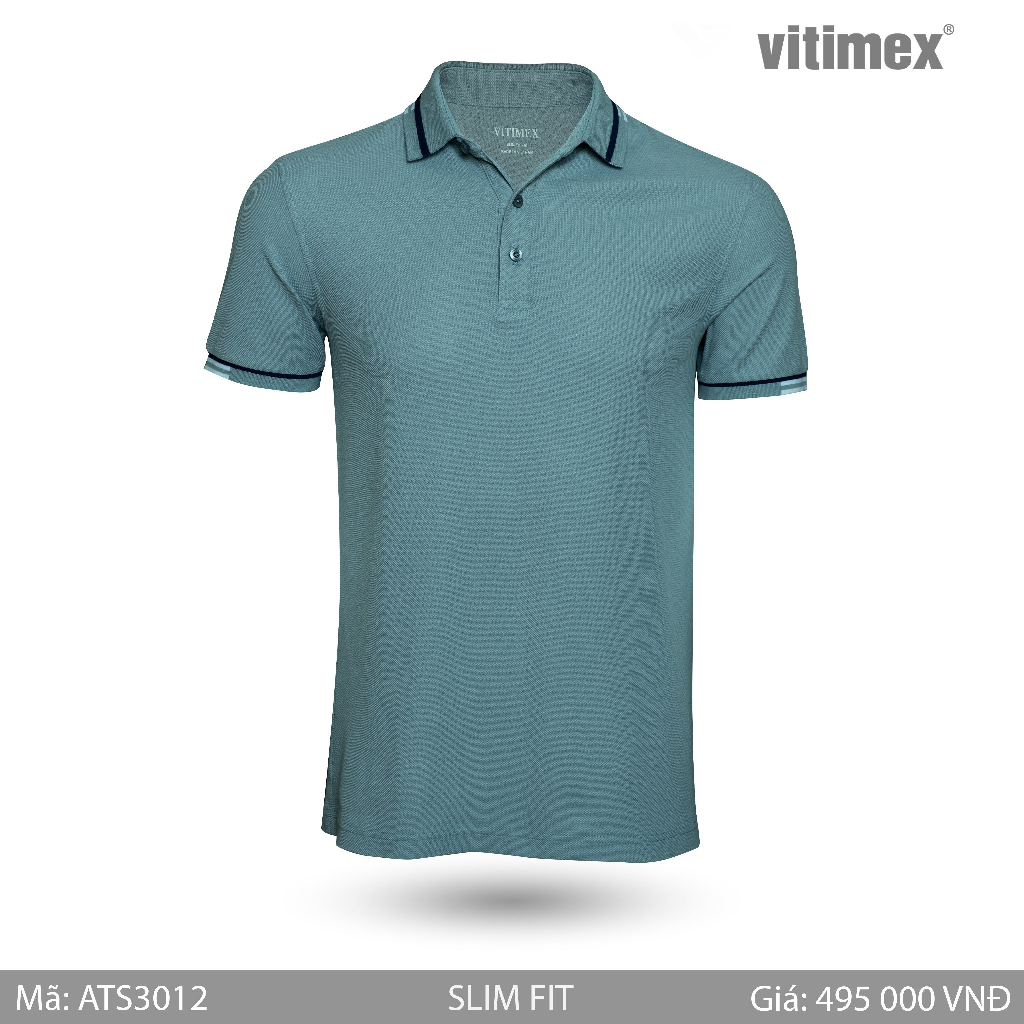 Áo thun nam Polo VITIMEX sợi Tre mềm mượt thoáng khí ATS3012