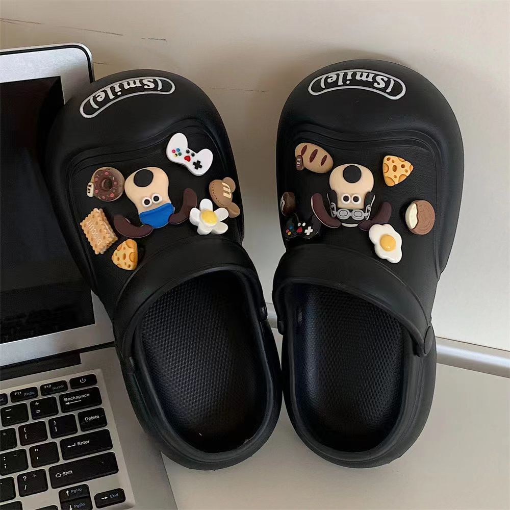 Dép Crocs Dép lê chó mắt to Dễ Thương Đế Cao Chất liệu EVA Dép hoạt hình