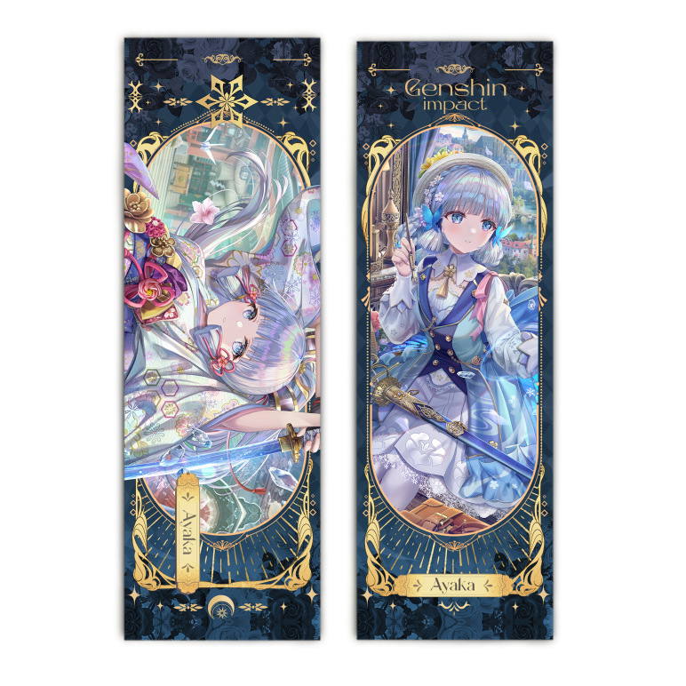 [SẴN] Ayaka - Genshin Impact | Bookmark đánh dấu trang vé thẻ laser hoa văn chéo blink