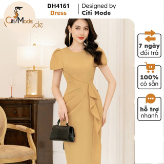 Đầm công sở CITI MODE FASHION thiết kế dáng ôm xếp1 bên eo DH4161