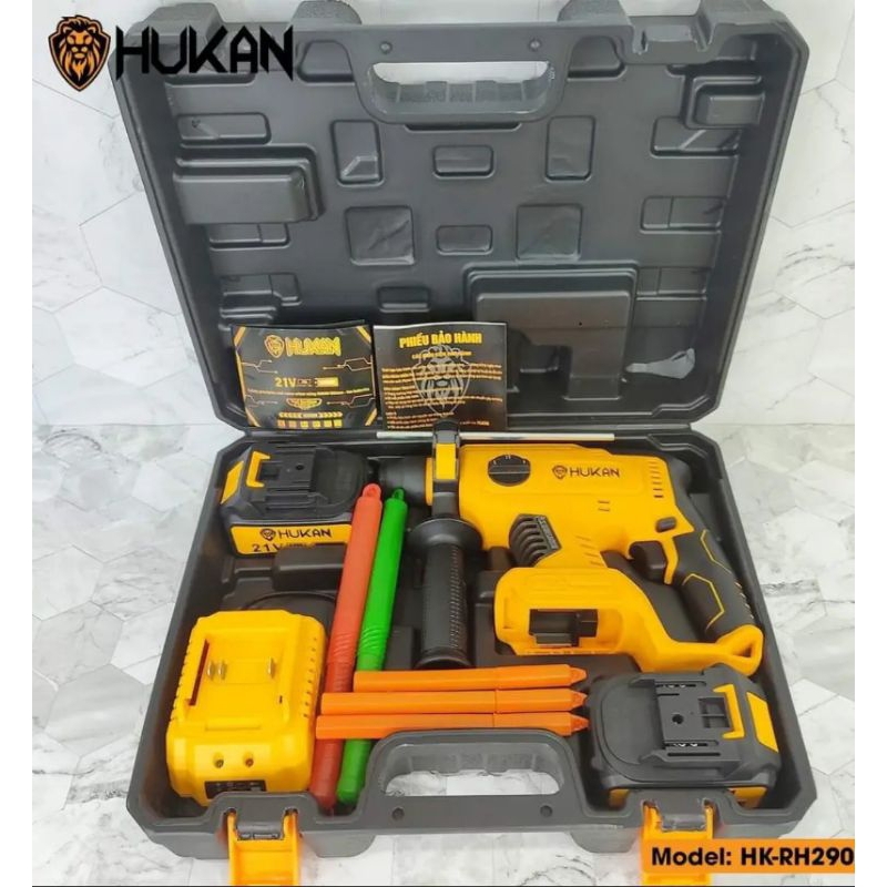 MÁY KHOAN BÊ TÔNG BỐN CHỨC NĂNG HUKAN RH2900BL CHÂN PIN PHỔ THÔNG