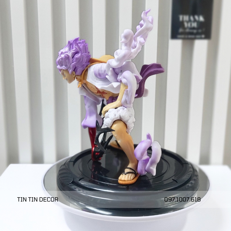 Mô Hình One Piece Luffy Gear 5 Tư Thế Ngồi Chuẩn Bị Chiến Đấu Có Hiệu Ứng Bộ Sưu Tầm One Piece 20 Cm