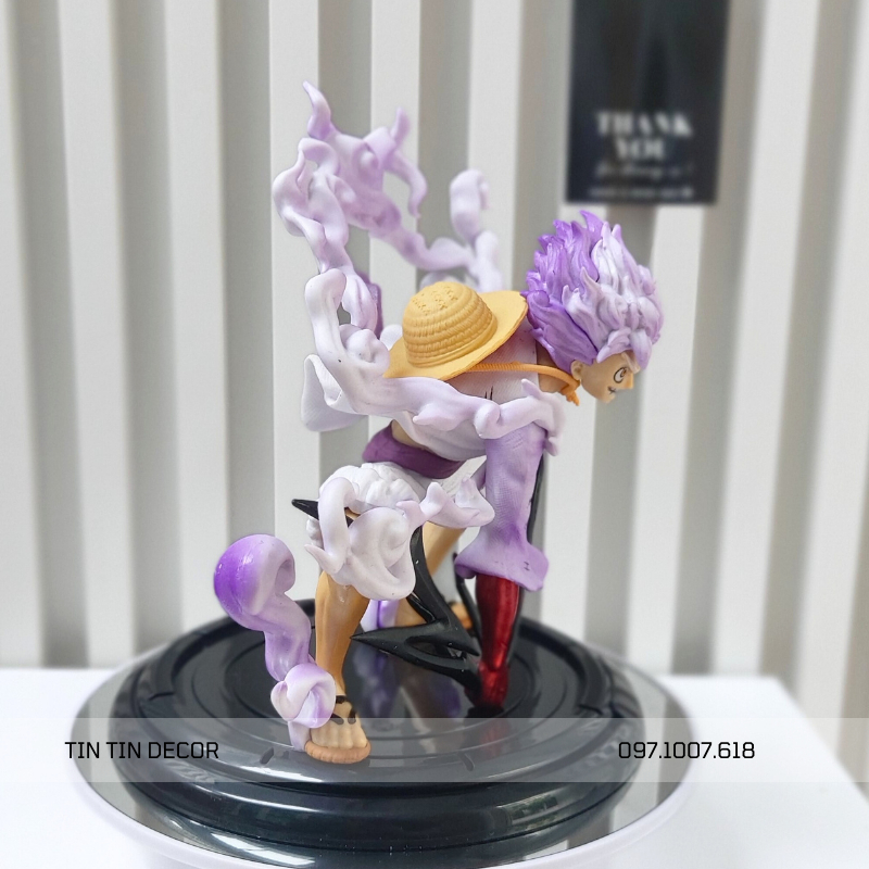 Mô Hình One Piece Luffy Gear 5 Tư Thế Ngồi Chuẩn Bị Chiến Đấu Có Hiệu Ứng Bộ Sưu Tầm One Piece 20 Cm